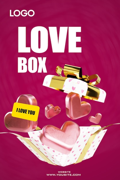 A poster that says " i love box " on it