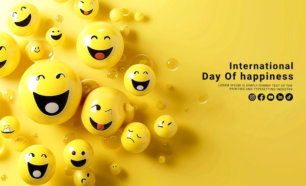 PSD a poster that says quot into day of day quot with smiley faces