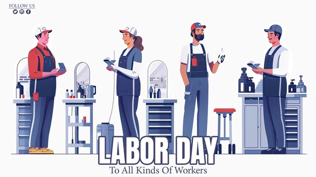 PSD a poster that says quot labor day of work quot on it