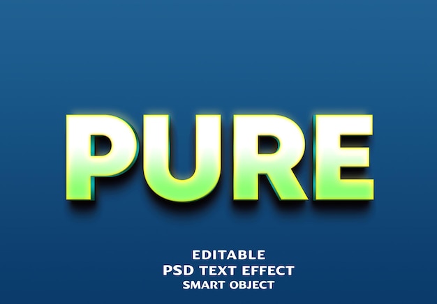 a poster that says pure text in green