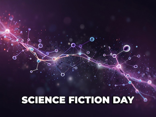 PSD a poster that says science fiction day on it