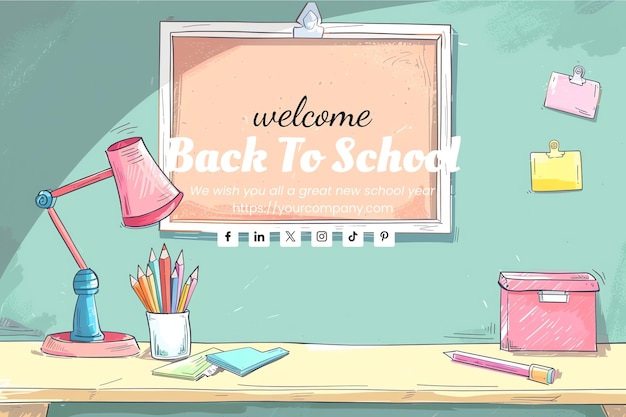 a poster that says welcome to school on it