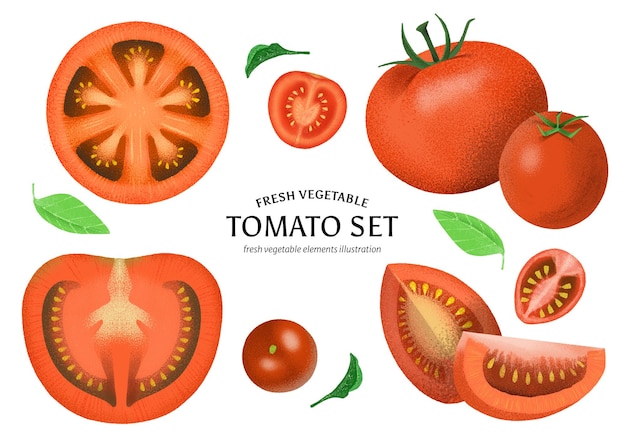 PSD a poster of a tomato set with a picture of tomatoes