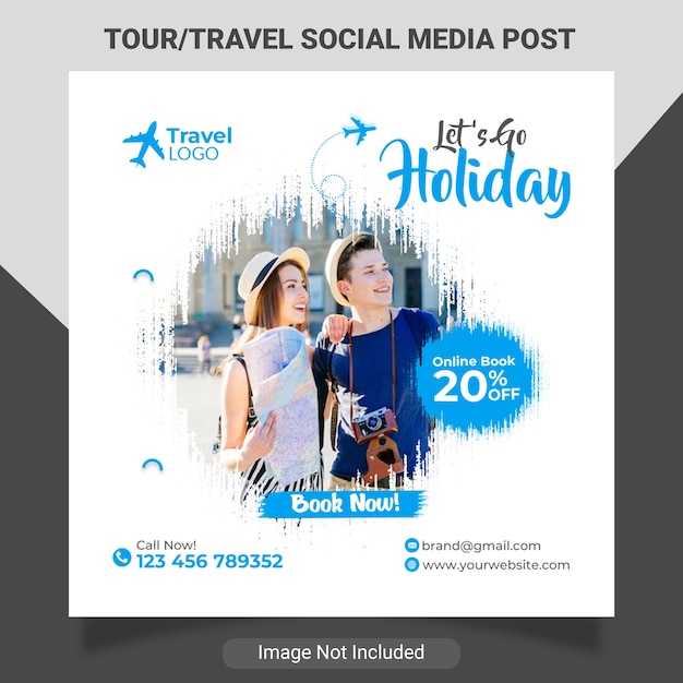 a poster for travel holidays with a couple on it