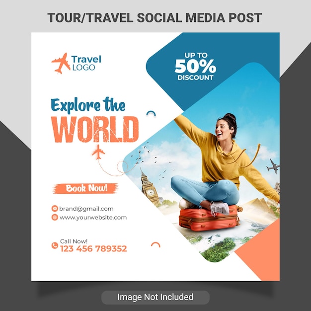 a poster for travel the world is titled travel the world