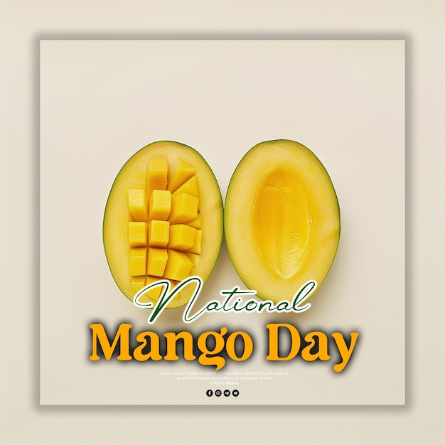 a poster for a tropical fruit day that says no one day