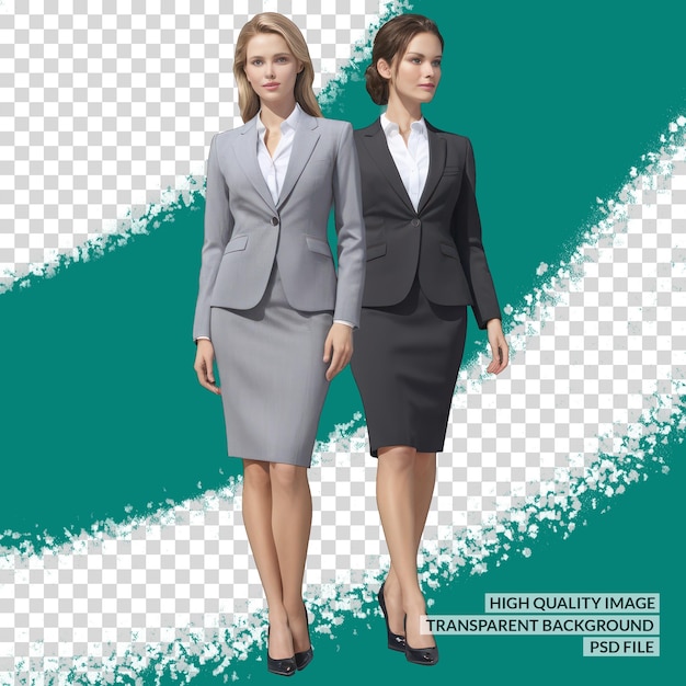 a poster for two women in a business suit