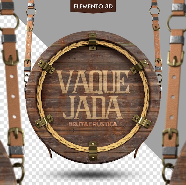 A poster for vaque jada with a metal ring and chain.