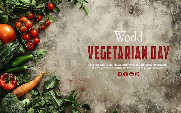 PSD a poster for vegan vegetables with a picture of a vegetable