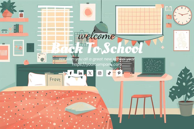 PSD a poster for the welcome to school with a banner that says welcome to school