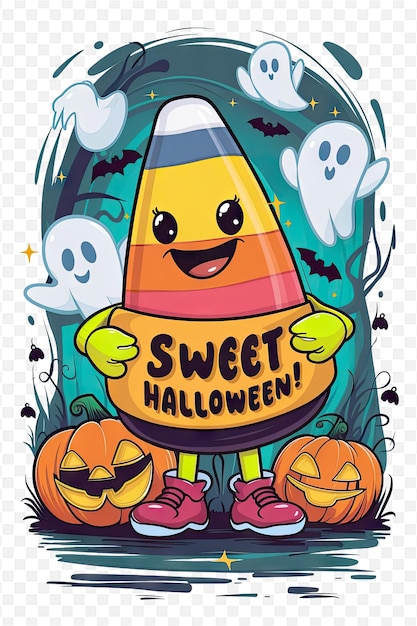 a poster for western christian holiday with a pumpkin and ghost