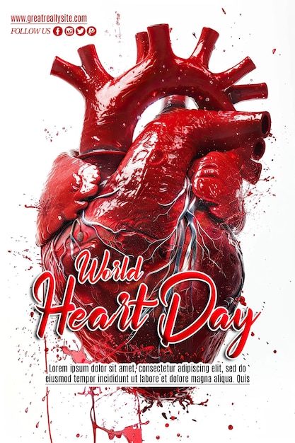 PSD a poster for the wild heart day that says quot wild heart day quot