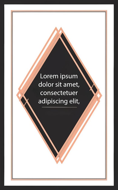 PSD a poster with a black frame that says quot de quot