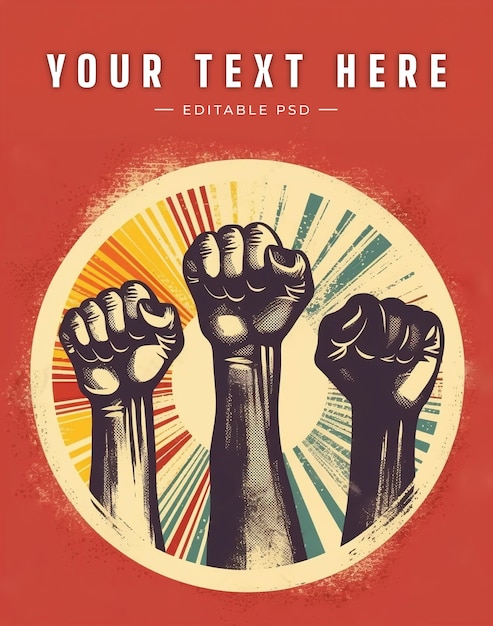 A poster with black power concept for juneteenth celebration