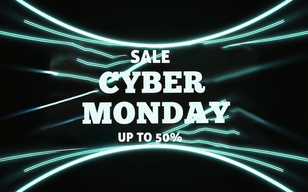 PSD a poster with a cyber monday message on it