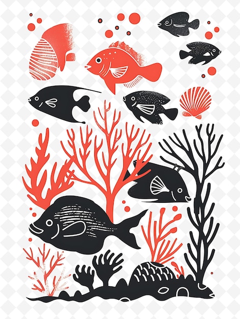 a poster with fish and corals and corals