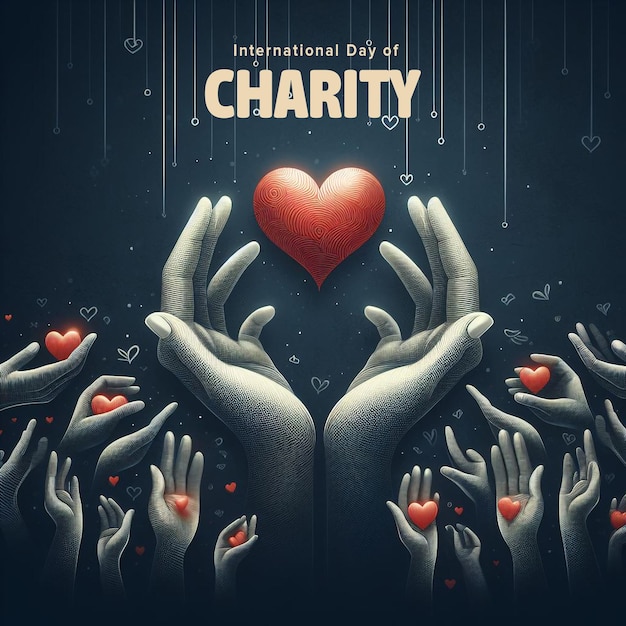 a poster with hands that say charity