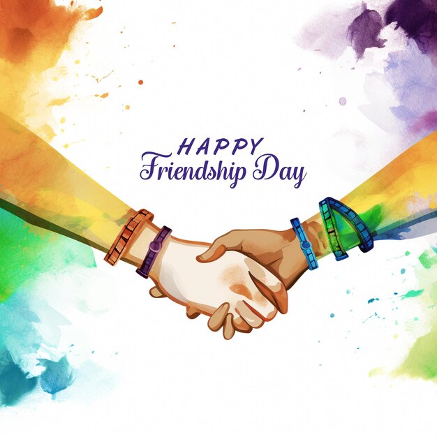 a poster with a happy friendship day written on it