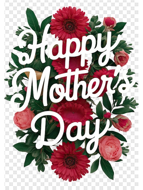 PSD a poster with a happy mother day written on it