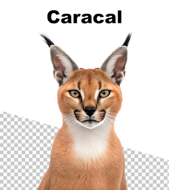 A poster with a photorealistic cacaral with de word Carcal on it