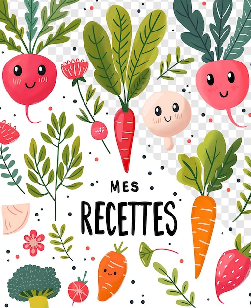 a poster with a picture of vegetables and a happy face