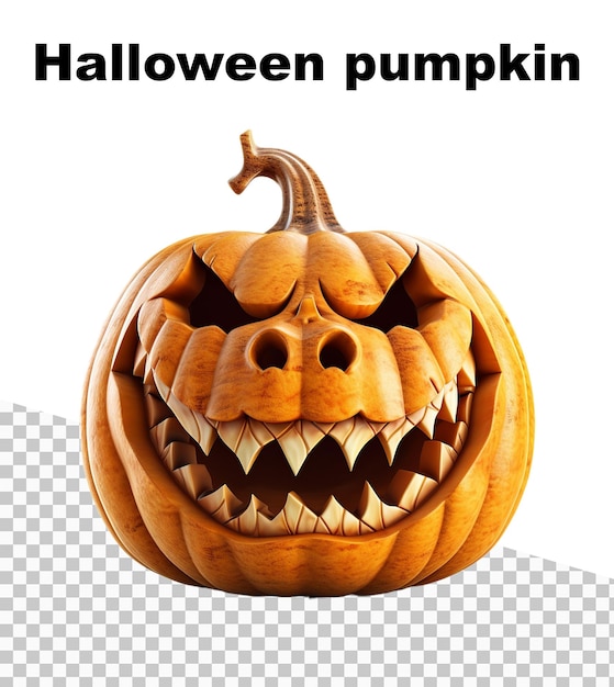 A poster with a really scary Halloween pumpkin and the words Halloween Pumpkin on the top