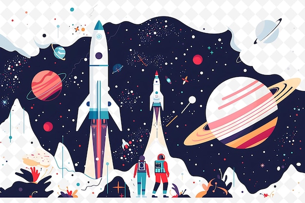 PSD a poster with the space shuttles and the stars