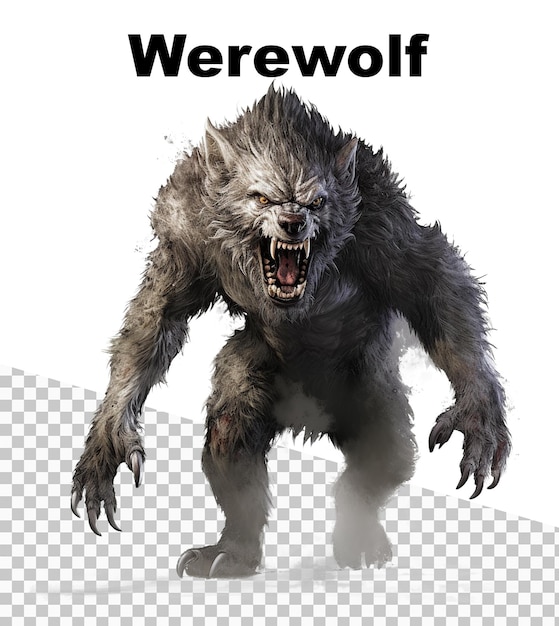 A poster with a werewolf and the word Werewolf on the top