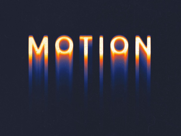 PSD a poster with the word motion on it