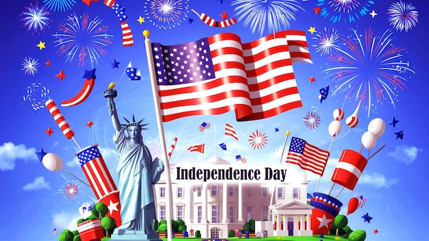 a poster with the words quot independence day quot on it