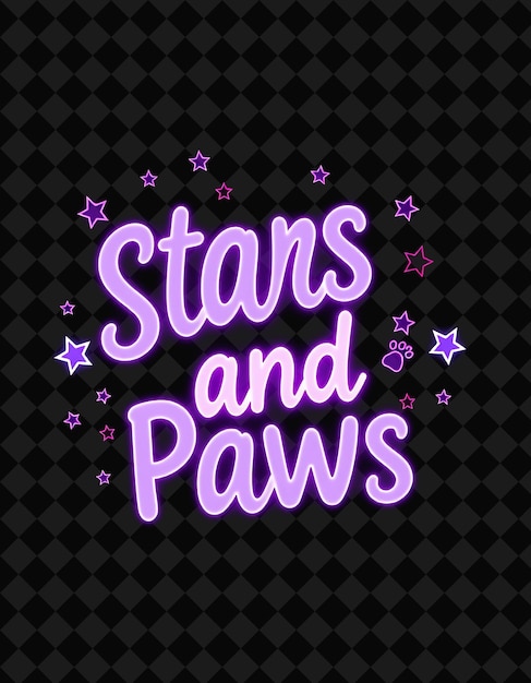 a poster with the wordsstar and cat and dogs paws