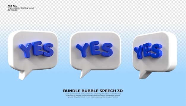 A poster for the word bubble speech 3d