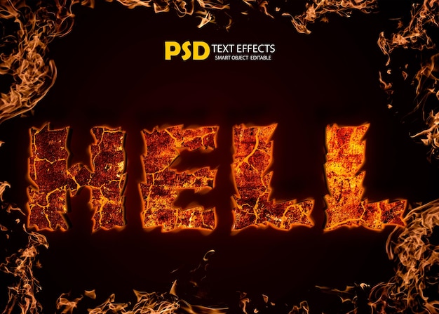 PSD a poster for the word hells with the words  hell  on it