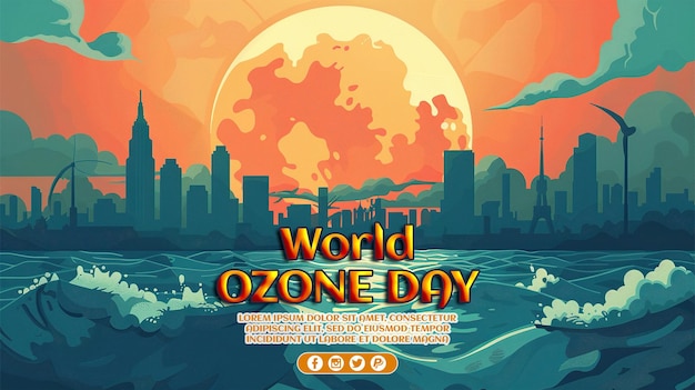 PSD poster for world day day the earth day day world ozone dayposter for the global air pollution day