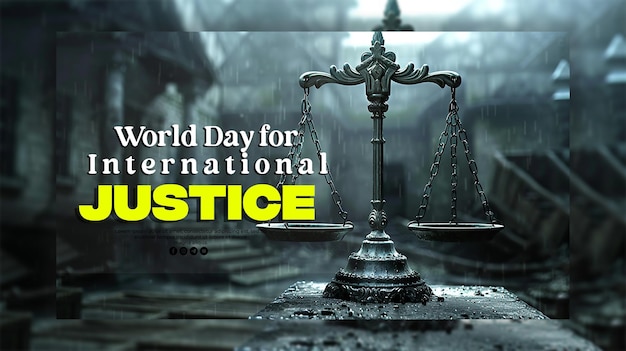 PSD a poster for world day for justice for freedom