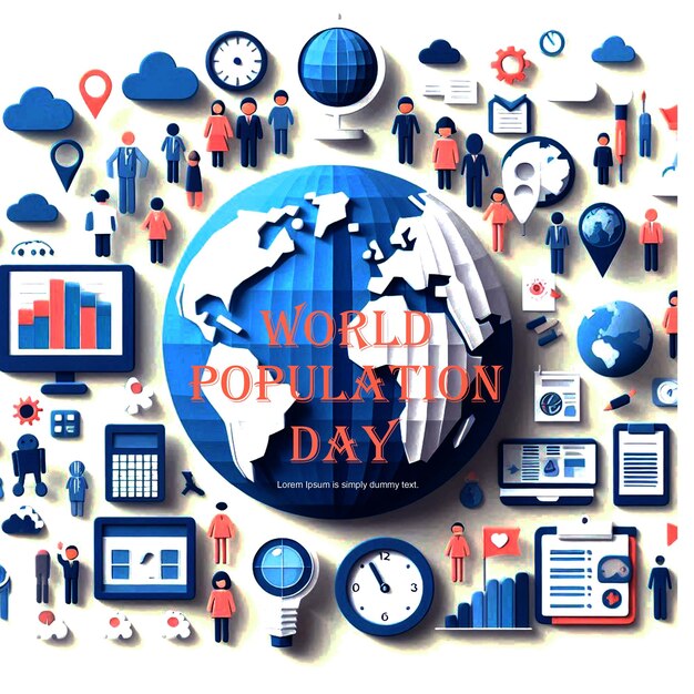 a poster of a world day in the middle of a circle