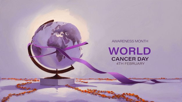 PSD poster for world diabetes day with a ribbon around it