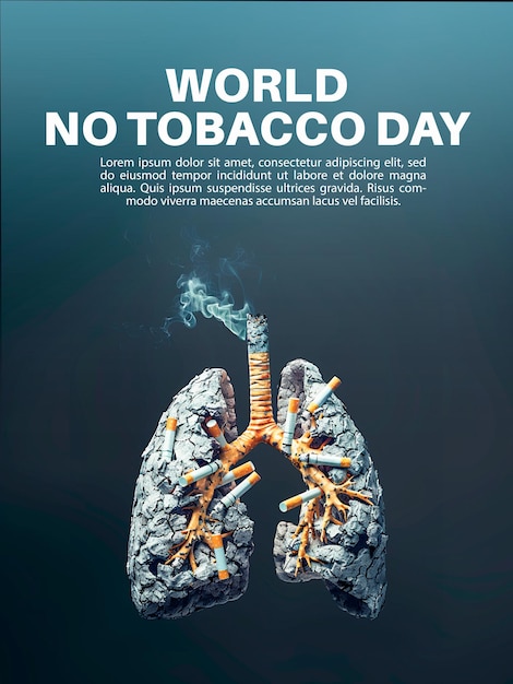 Poster World no tobacco day and no smoking day