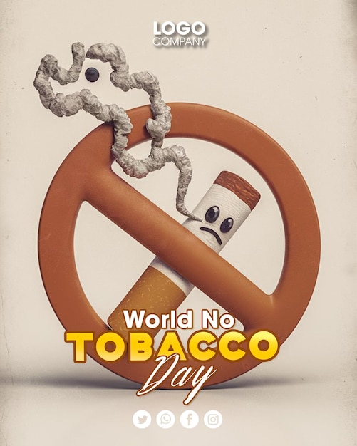 a poster for world no tobacco day with a cigarette in it