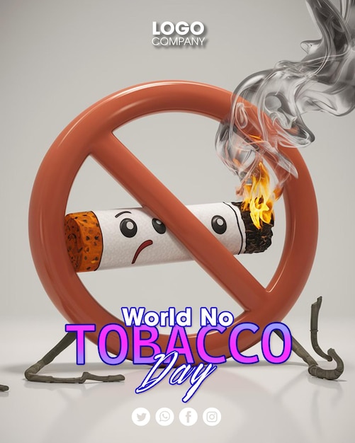 a poster for world no tobacco day with a cigarette in it