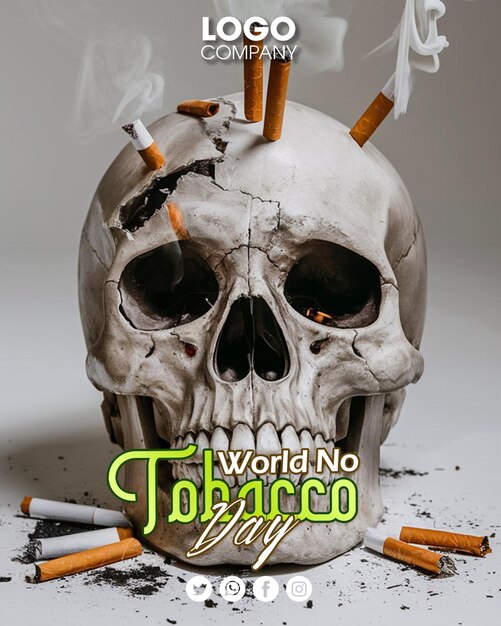 PSD a poster for the world no tobacco day