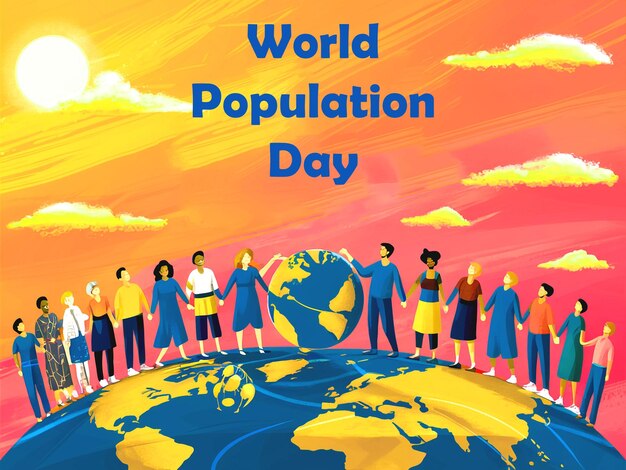 A poster for world population day celebration