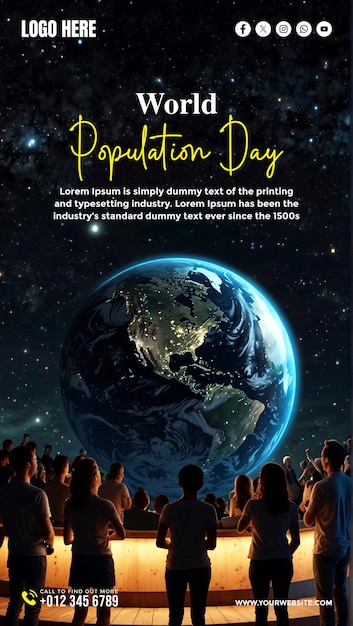 PSD a poster for the worlds largest day