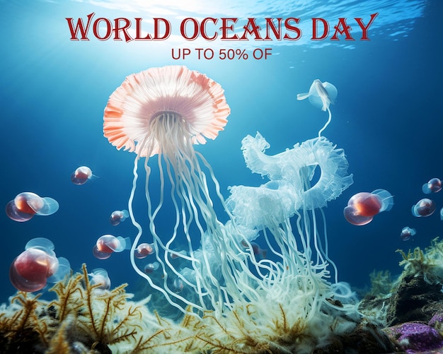 a poster of the worlds oceans is called world oceans day