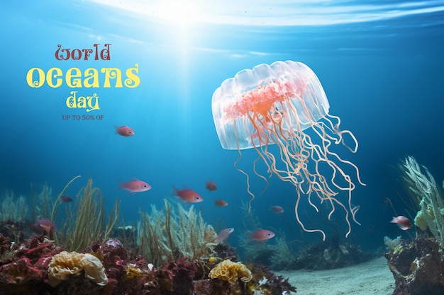 a poster for the worlds oceans is called worlds oceans