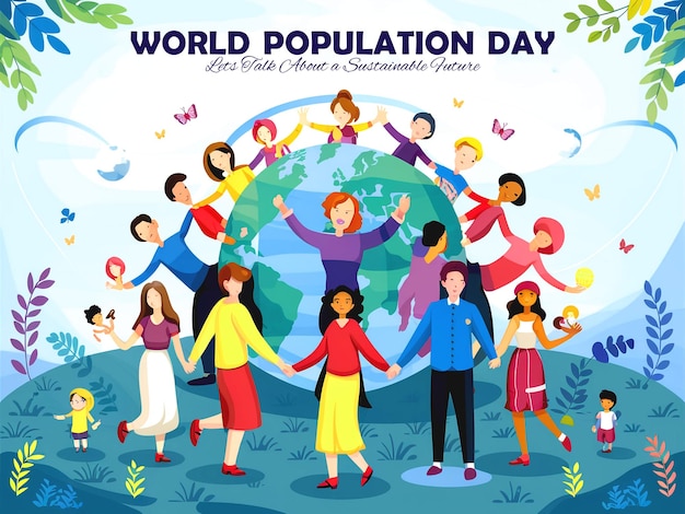 a poster for worlds population day in the world