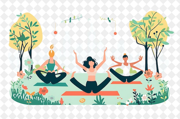 a poster for a yoga class with people doing yoga