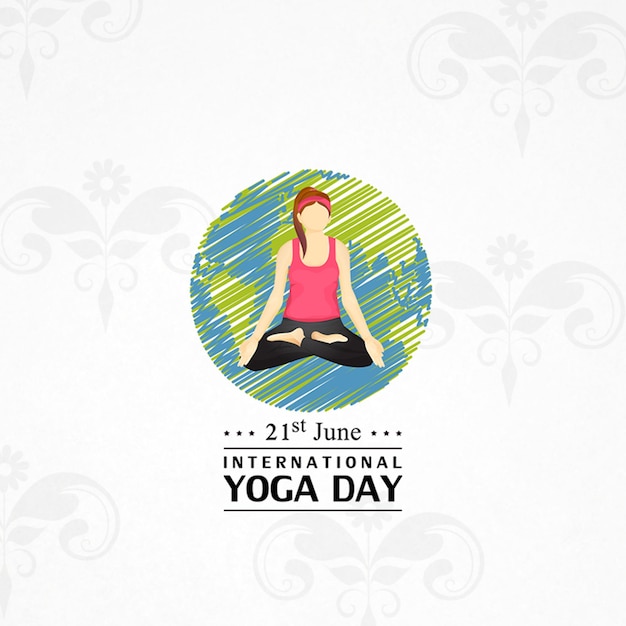 PSD a poster for a yoga day with a quote about yoga day