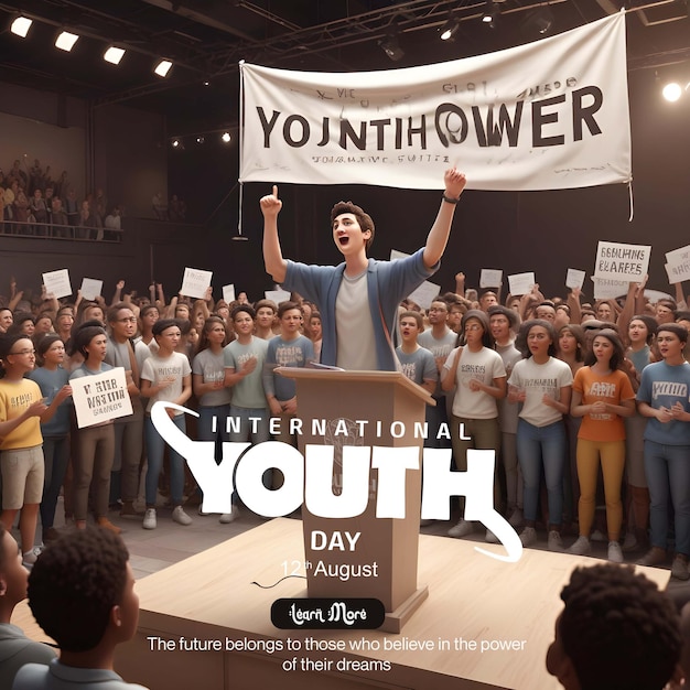 a poster for a young boy with a banner that says  young youth