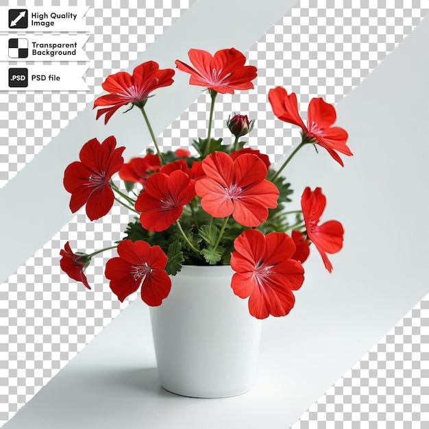 a pot of red flowers with a picture of a plant with a picture of a red flower